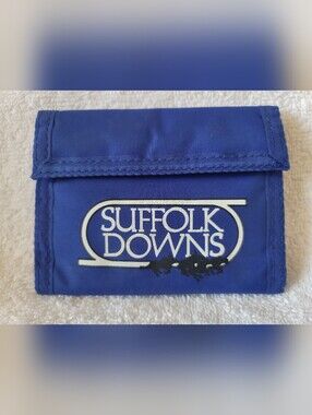 Vintage Rare Suffolk Downs Horse Racing Souvenir Velcro Wallet Collectible